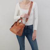 HOBO - Sheila Medium Satchel - PATINA IN METALLIC LEATHER