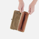 HOBO - Lauren-Clutch Wallet - BURNISHED SAGE IN METALLIC LEATHER