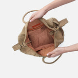HOBO - Sheila Large Satchel - BURNISHED SAGE IN METALLIC LEATHER