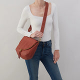 HOBO - Fern Foldover Large Messenger - RUST IN PEBBLED LEATHER