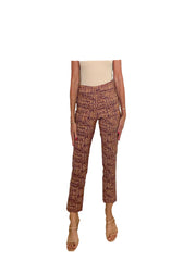 Krazy Larry Patterned Slim Ankle Pant - P507 - CASHEW