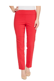 Krazy Larry Solid Slim Ankle Pant - P507 - RED