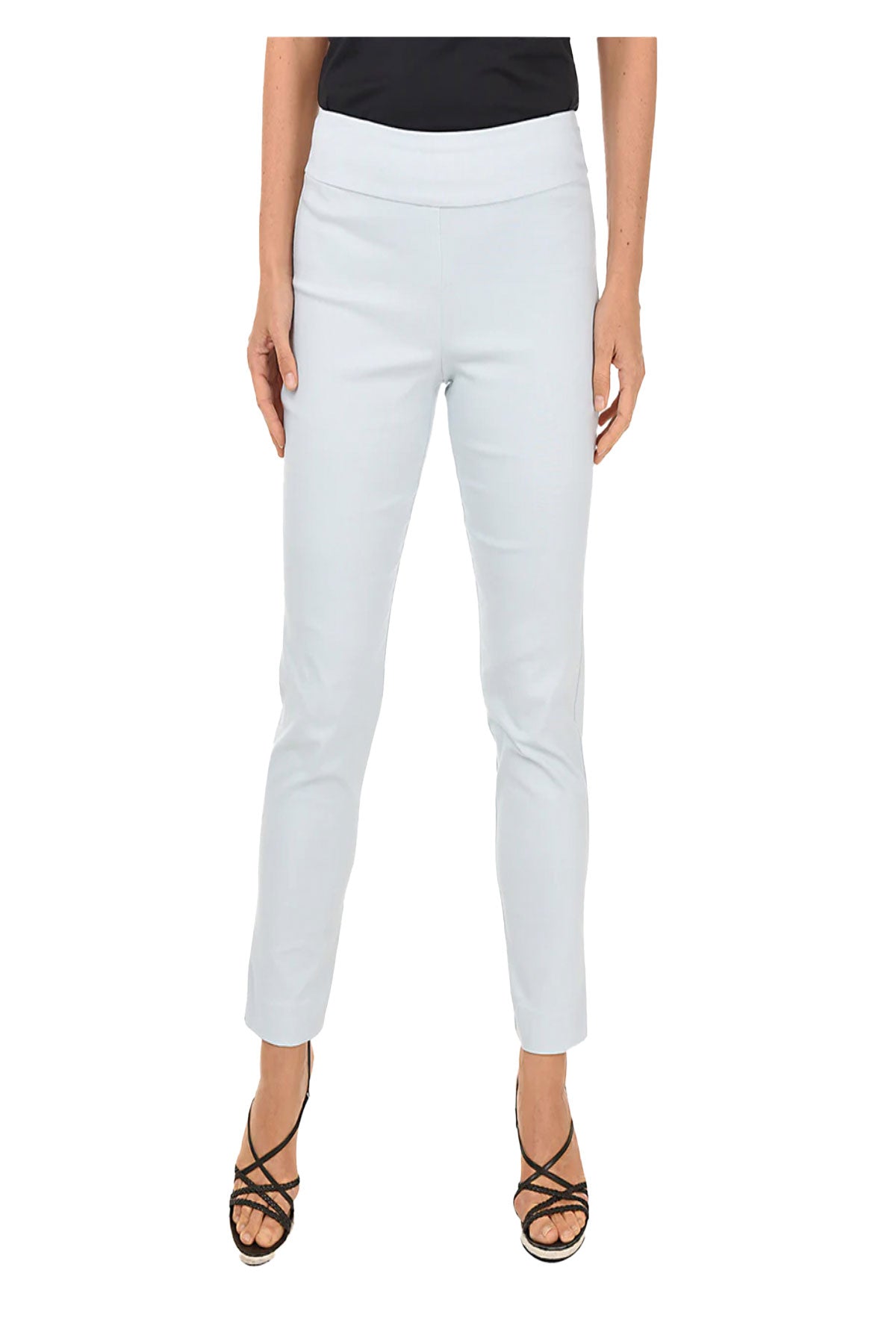 Krazy Larry Solid Slim Ankle Pant - P507 - SILVER