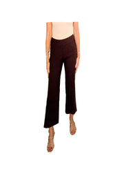 Krazy Larry Solid Wide Ankle Pant - P600 - BROWN