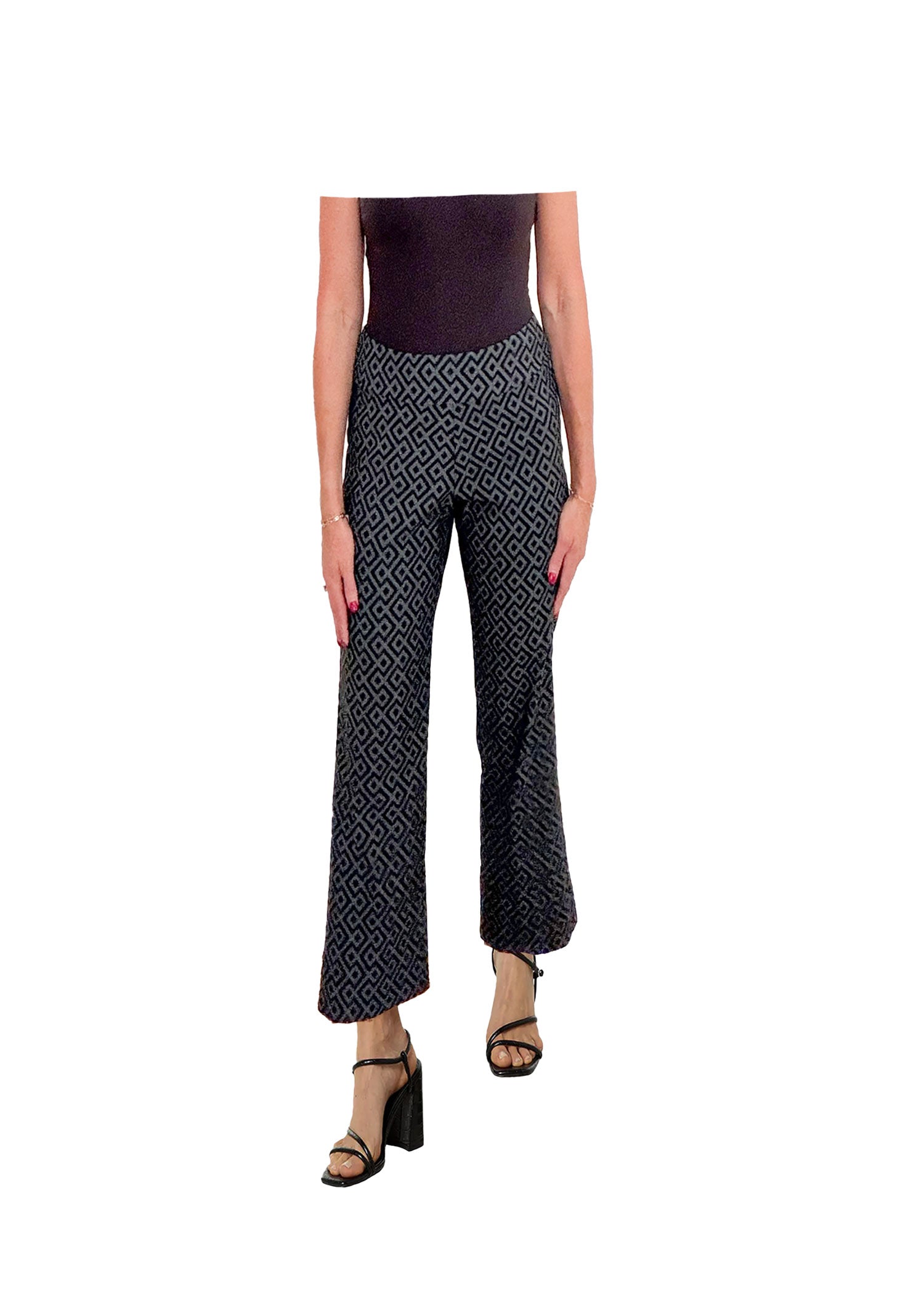 Krazy Larry Patterned Wide Ankle Pant - P600 - GEO