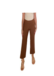 Krazy Larry Solid Wide Ankle Pant - P600 - TOFFEE