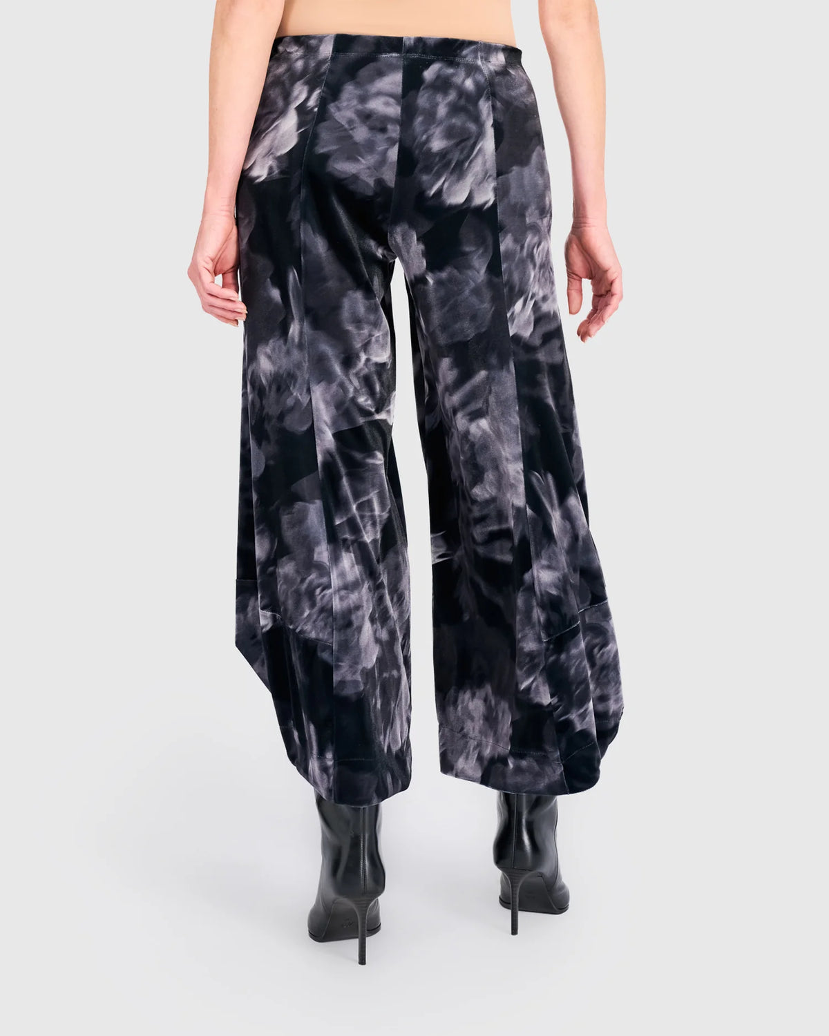 ALEMBIKA Cassis Velvet Punto Pants - AP719F - SMOKE FLORA