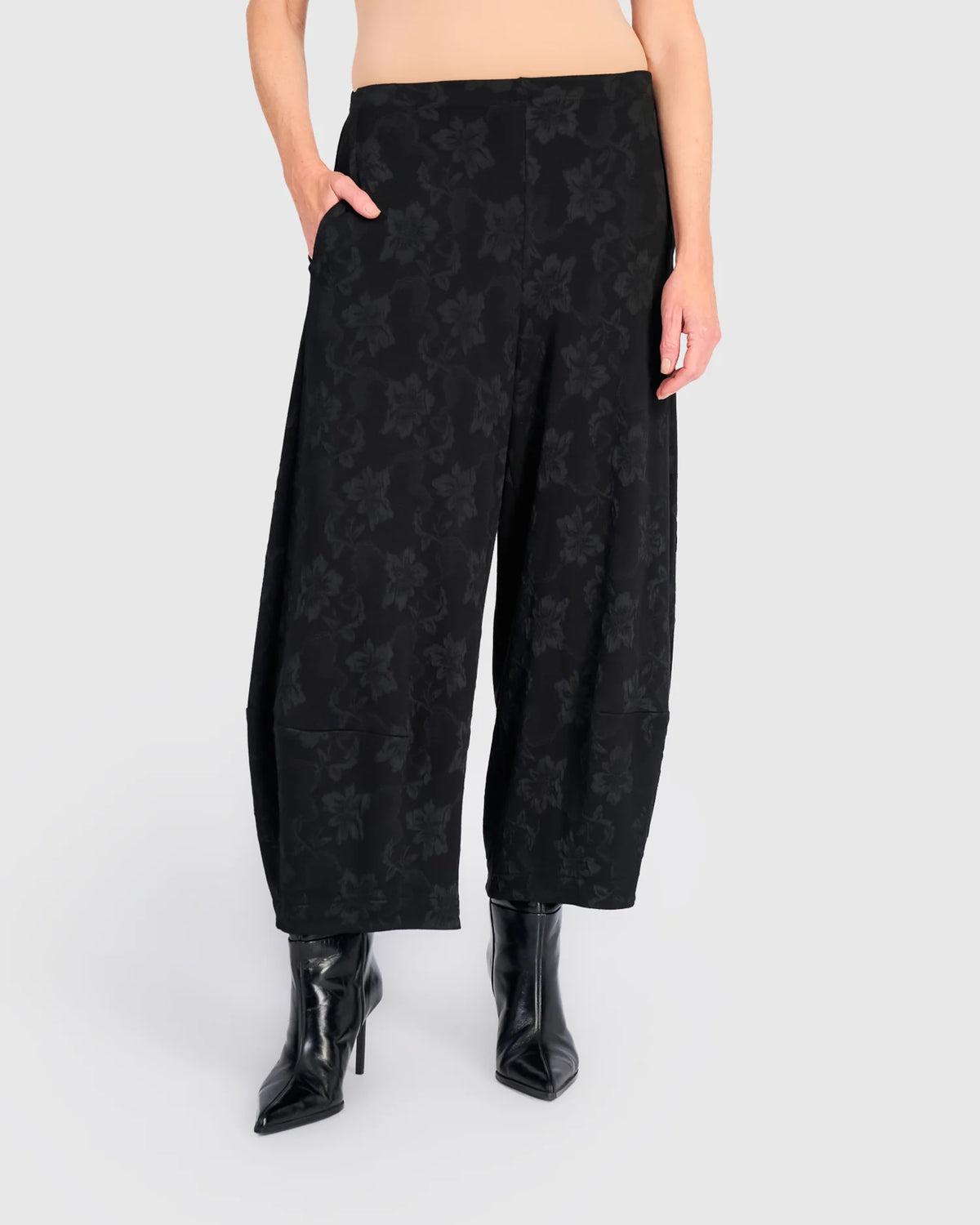 ALEMBIKA Candlewick Lantern Pants - AP722D - BLACK FLORAL