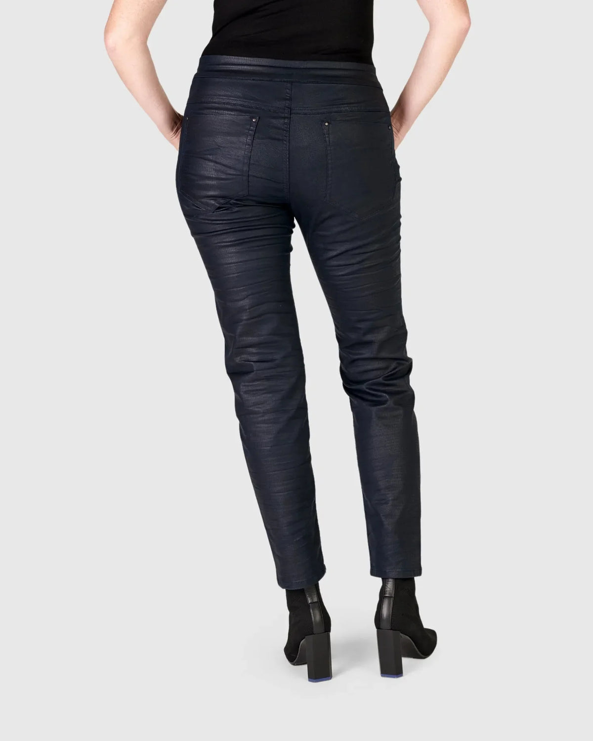 ALEMBIKA Snake Iconic Stretch Jeans - AP803N - METALLIC NAVY