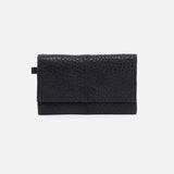 HOBO - Keen Continental Wallet - BLACK IN BUBBLE PEBBLED LEATHER