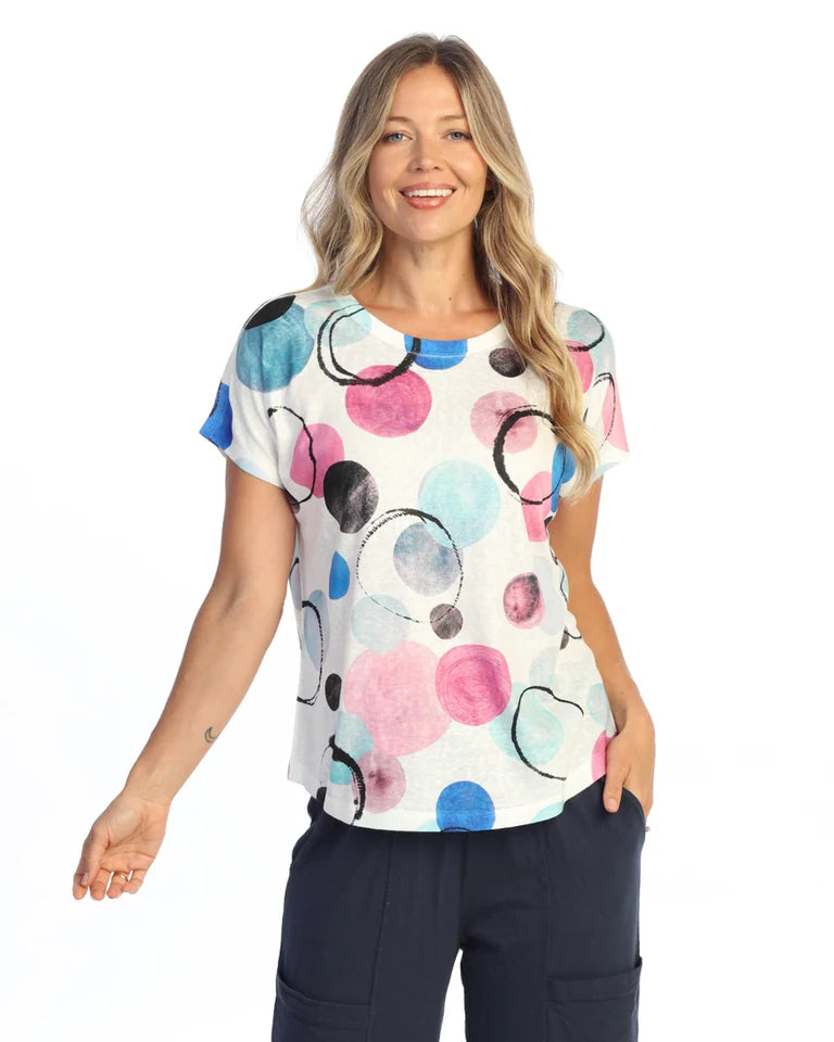 JESS & JANE Slub Hacci Dolman Sleeve Top - PH1-2289 - BUBBLY