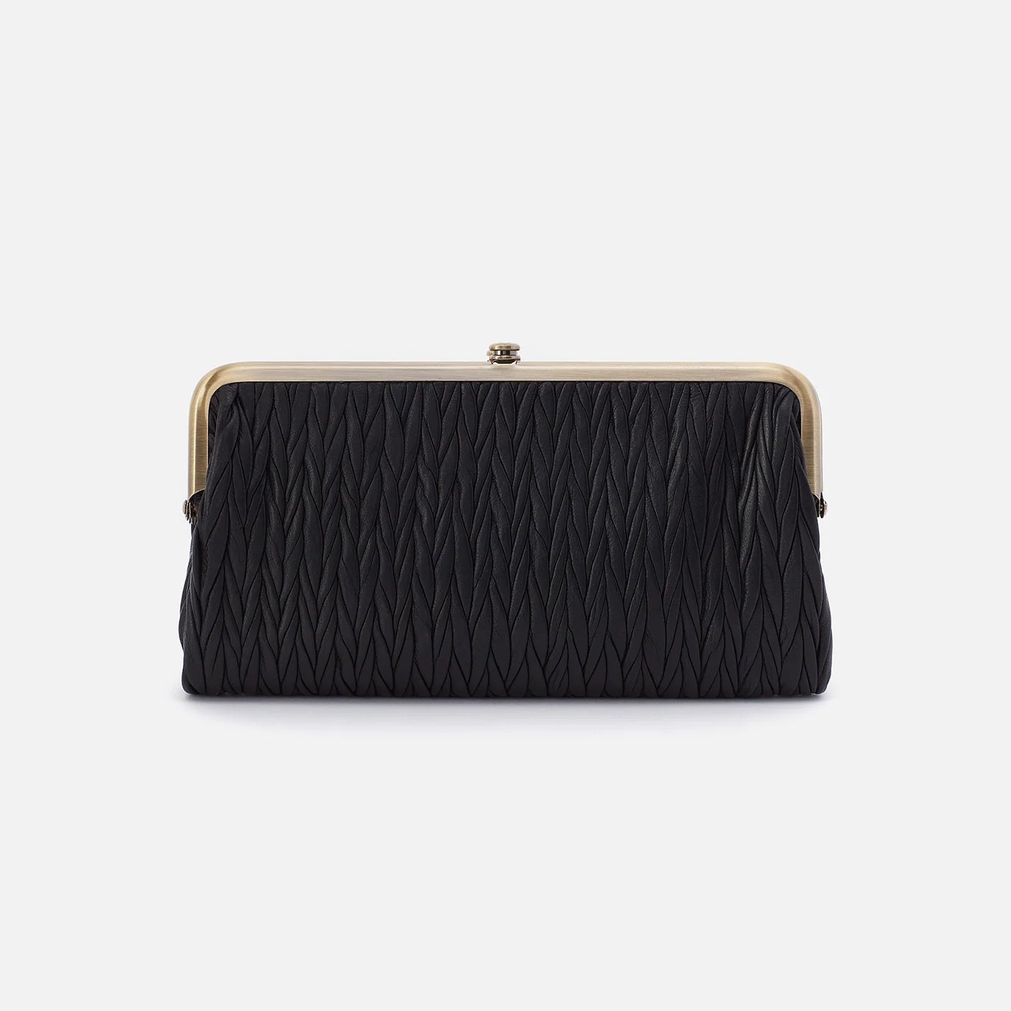 HOBO - Lauren Clutch- Wallet - BLACK SOFT PLEATED LEATHER