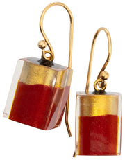 ZSISKA Prue's Bliss Two Toned Bead Shorthook Earrings - REDDQ00 - RED