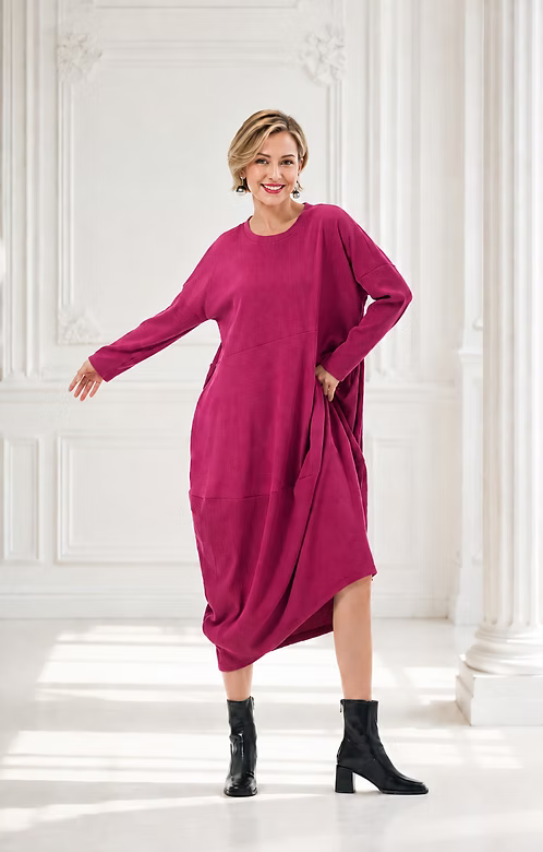 Vanite Couture Cotton Blend Dress - 85639 - ROSE