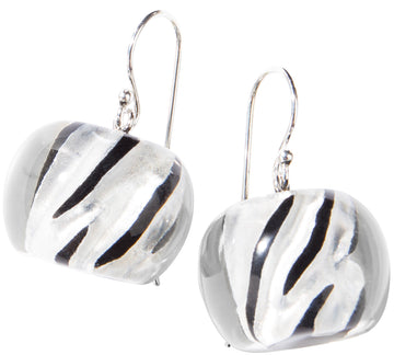 ZSISKA Bliss Glitz Silver Animal Print Shorthook Earring - SAP1Q00 - SILVER