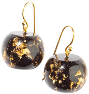 ZSISKA Bliss Glam Black with Gold Flakes Shorthook Earring - SBGBLK0 - BLACK
