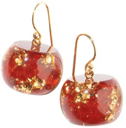 ZSISKA Bliss Glam Red with Gold Flakes Shorthook Earring - SBGWRD0 - RED