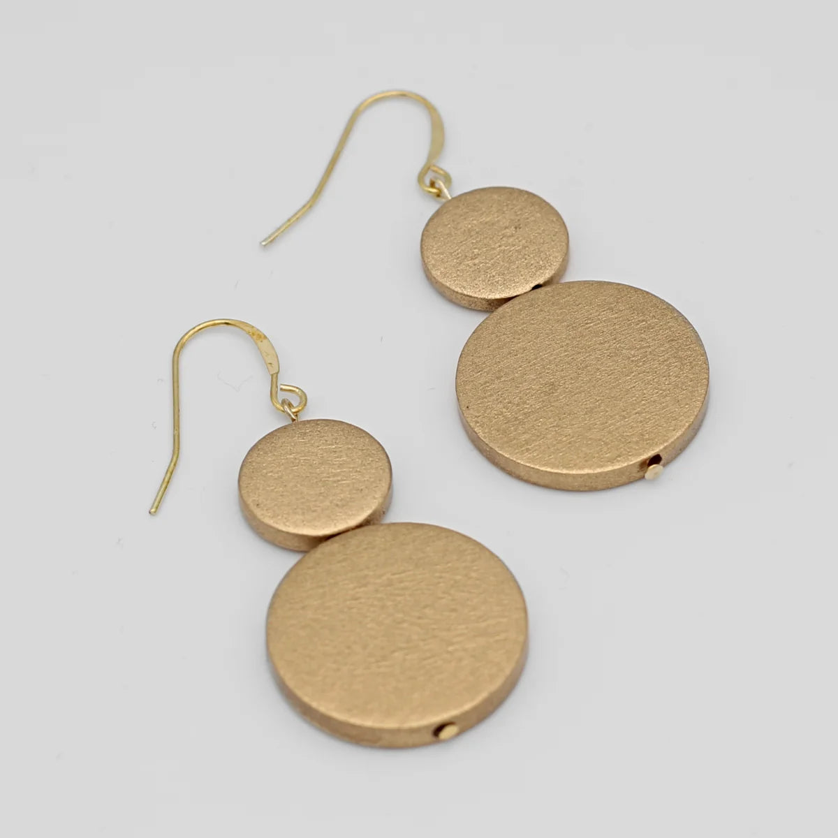 SYLCA Gold Double Bead Sarah Earrings