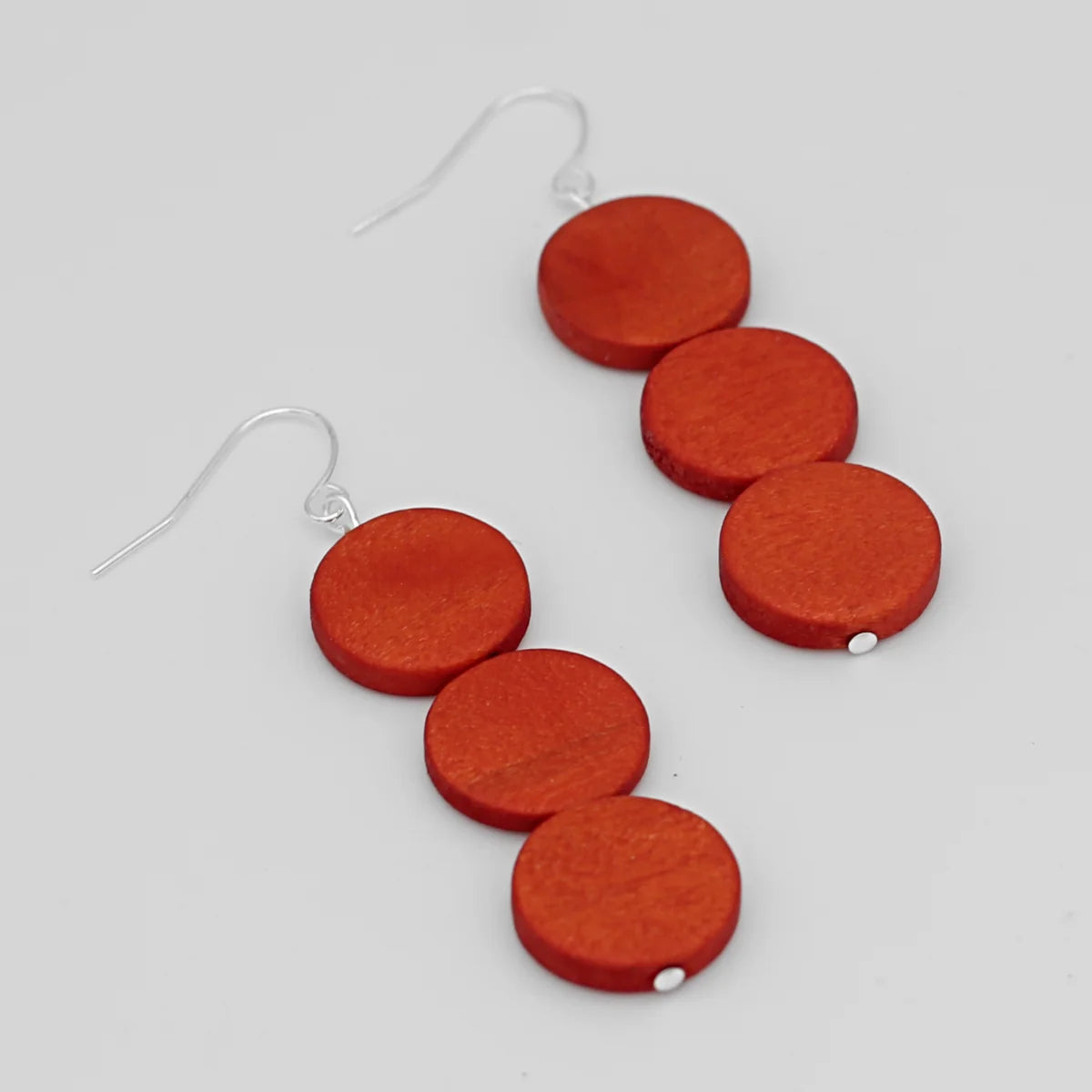 SYLCA Orange Triple Bead Kira Earring