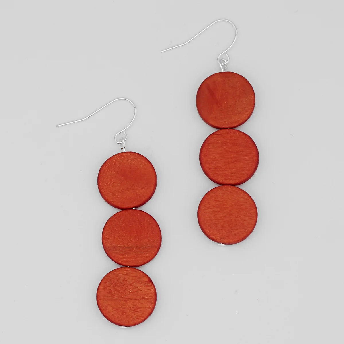 SYLCA Orange Triple Bead Kira Earring