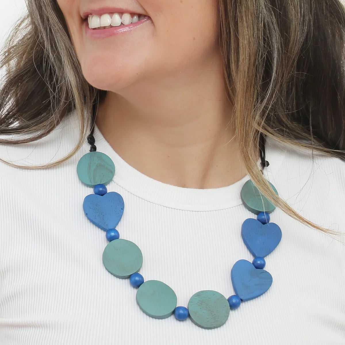 SYLCA Marina Blue Heartgrain Necklace