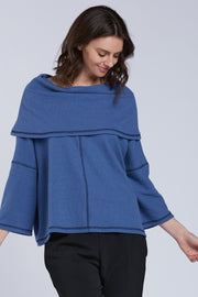Sydney Project Eloise Foldover Boxy Top - SET1075 - DENIM