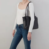 HOBO - Essential Medium Tote - BLACK IN SOFT SAFFIANO LEATHER