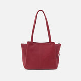 HOBO - Essential Medium Tote - CRANBERRY IN SOFT SAFFIANO LEATHER