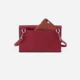 HOBO - Essential Wallet Crossbody - CRANBERRY IN SOFT SAFFIANO LEATHER