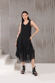 Kozan Martha Dress - SH-1970 - BLACK MESH