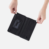 HOBO - Lumen Continental Wallet - BLACK IN PEBBLED LEATHER
