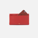 HOBO - Lumen Continental Wallet - RED CLAY IN PEBBLED LEATHER