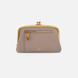 HOBO - Cora Medium Frame Wallet - TAUPE IN PEBBLED LEATHER