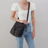 HOBO- Fern North-South Crossbody - BLACK IN PEBBLED LEATHER