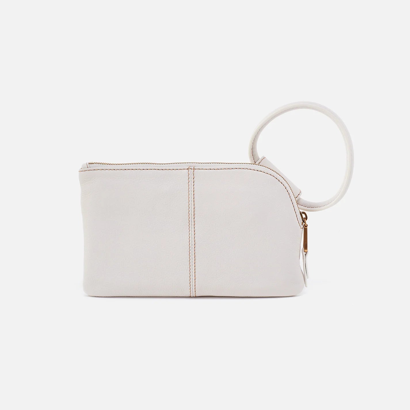 HOBO - Sable Wristlet - WHITE IN PEBBLED LEATHER