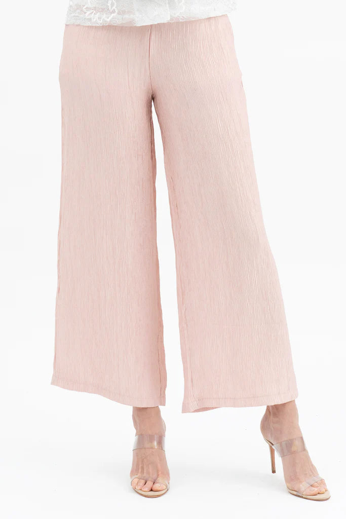 DAMEE WIDE LEG CRINKLE PANTS - 1223 - PNK