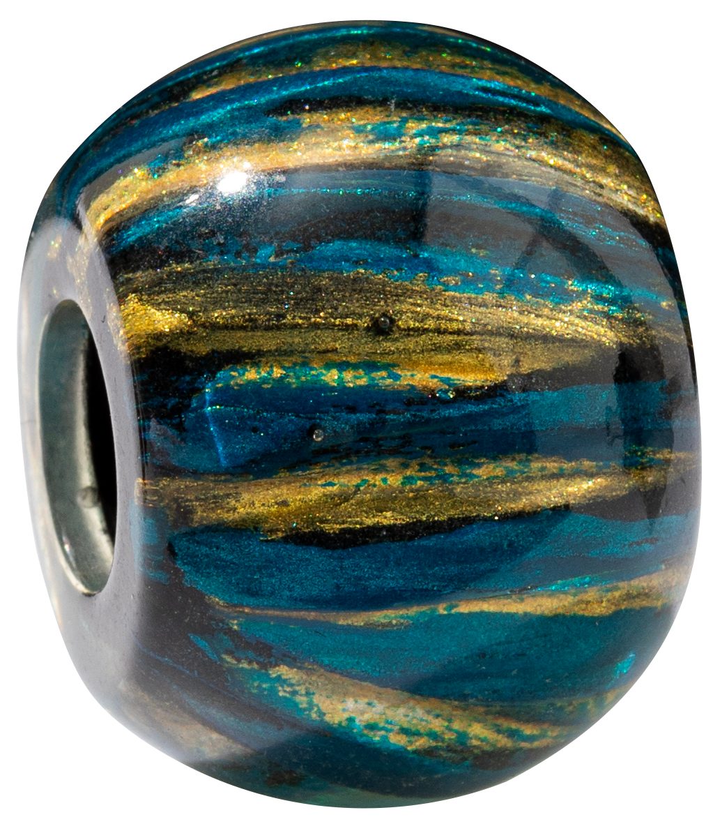 ZSISKA Bliss Glam Teal with Gold Swirl Bead - SSWIRT