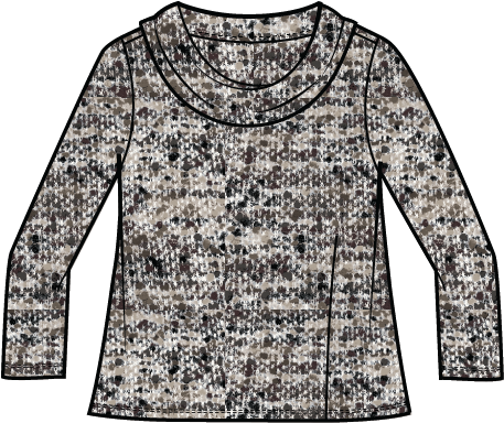 Habitat Soft Speckle Speckled Cowl Top - 11510 - BLACK (NOT DOVE)