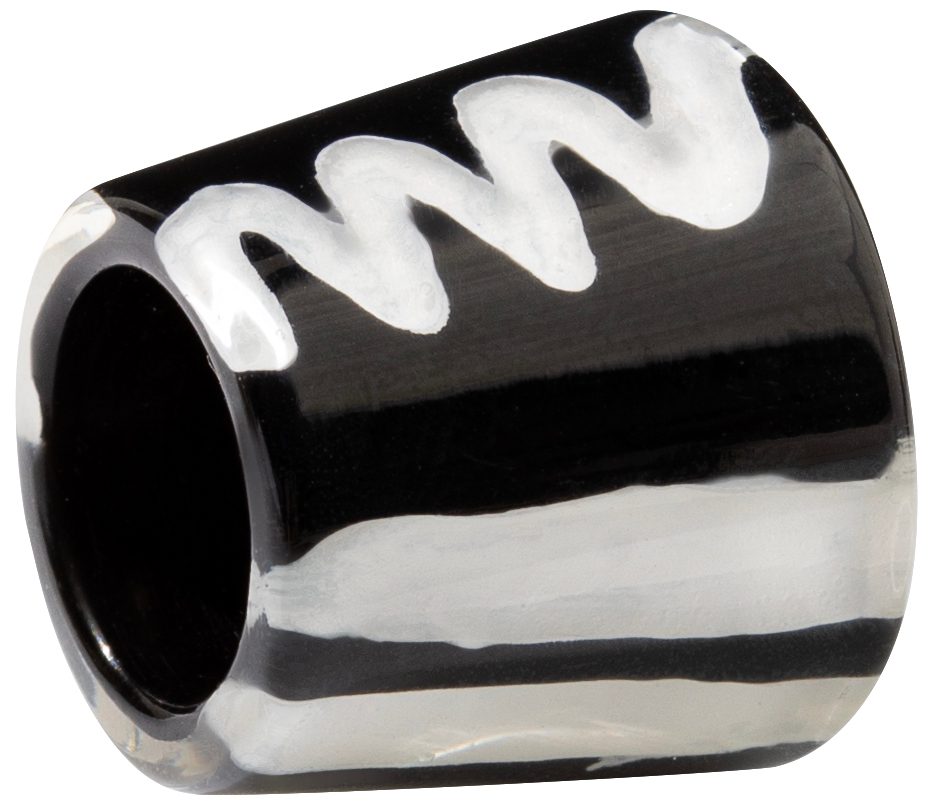 ZSISKA Black & White Oblong Musee Bead - STCERA