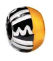 ZSISKA Black & White w/ Mustard Musee Bead - CERAY - BLACK/WHITE/MUSTARD