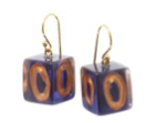 ZSISKA Bliss Musee Purple with Orange Circles Shorthook Earring - COVAP00 - PURPLE