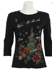 JESS & JANE "DEER SANTA" - 14-1437 BLK