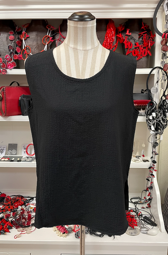 MOONLIGHT Solid Black Shell Tank - P 2001
