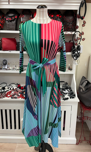 Vanite Couture Wrap Dress - 60398 GREEN/PINK