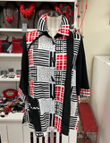 Moonlight Mixed-Media Jacket- RED - 2846