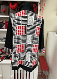 Moonlight Mixed-Media Jacket- RED - 2846