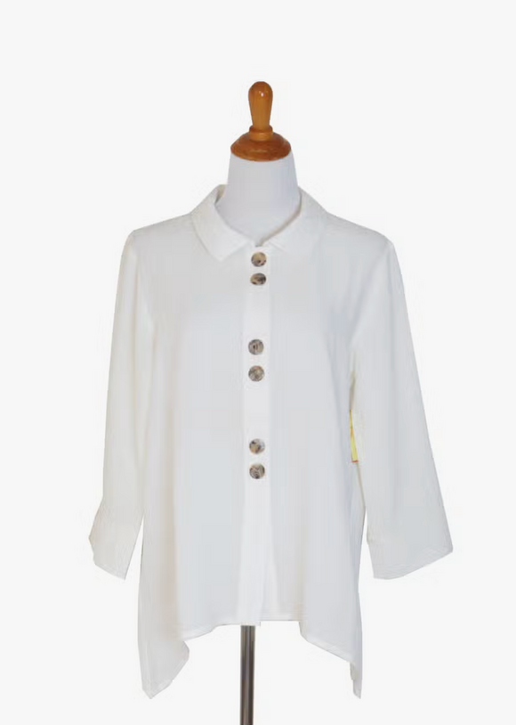 Fridaze AA132 - Susan's Linen Jacket - WHITE