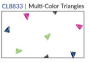 Fridaze AA330 - Joni Linen Jacket with Collar - MULTI-COLOR TRIANGLES