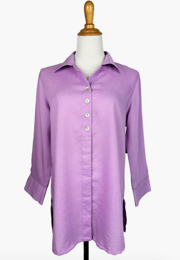 Fridaze AA192 - Eleanor Linen Blouse - ORCHID