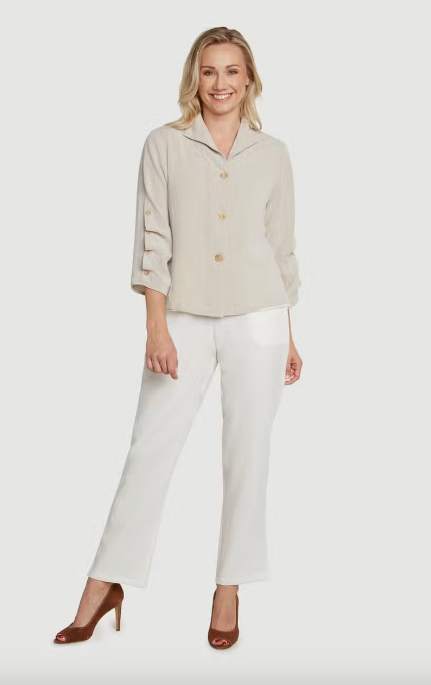 Fridaze AA47 - Ripple Tide Linen Sailor Jacket - SAND